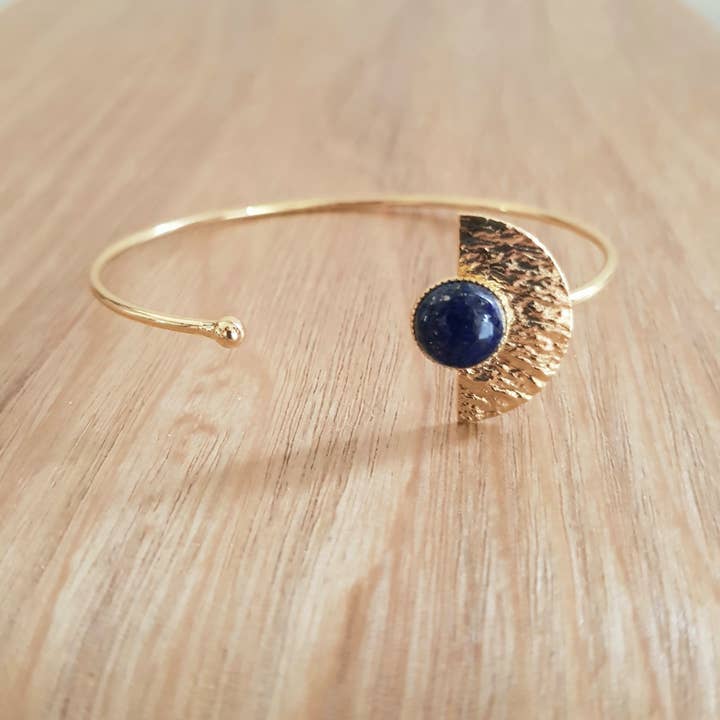 Ava Lapis Lazuli bangle for wholesale by C'cedille
