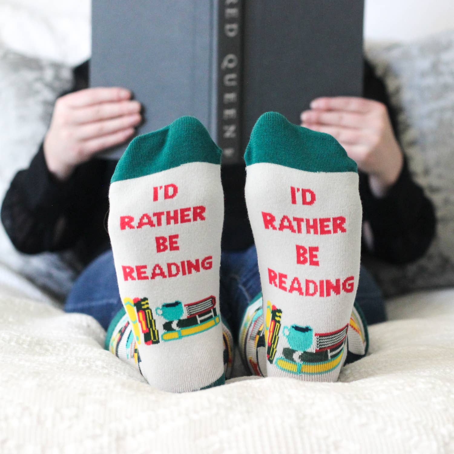 Lavley - Wholesale Socks - Unisex - I'd Rather Be Reading Socks5