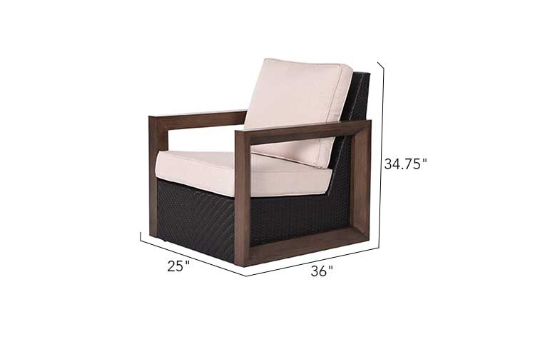 Beige Delano 5-Piece Wicker Sectional Sofa Set for wholesale on Faire6