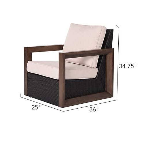 Beige Delano 5-Piece Wicker Sectional Sofa Set for wholesale on Faire6