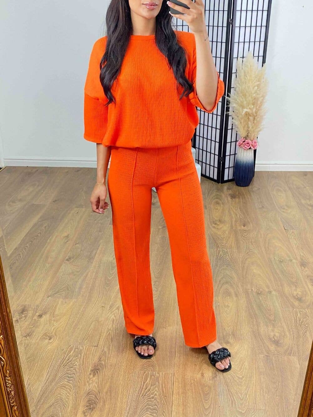 Mixed Colours CHEESECLOTH PATTERN T-SHIRT AND TROUSER CO-ORD SET for wholesale on Faire3