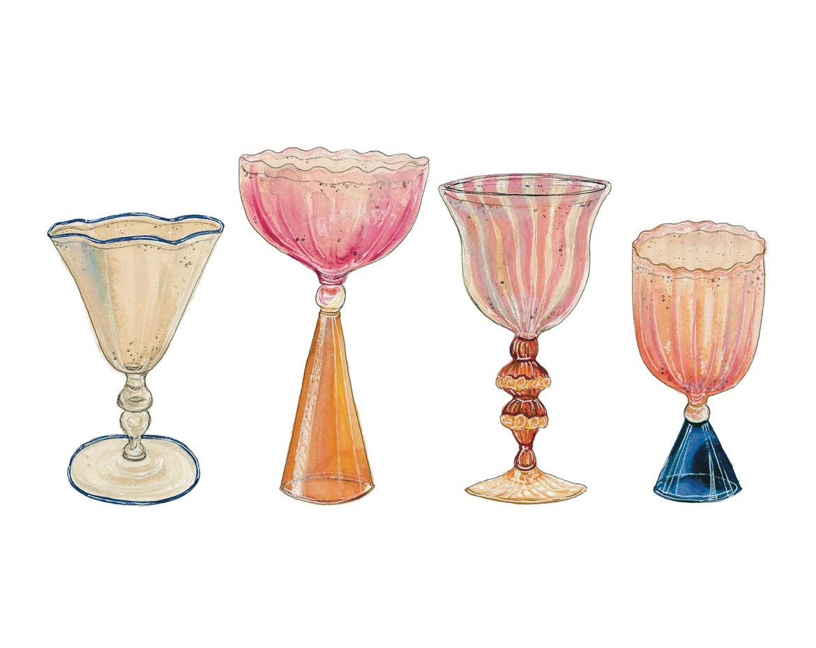 artxnikki – Impressão artística por atacado – Impressão em aguarela de champanhe de luxo