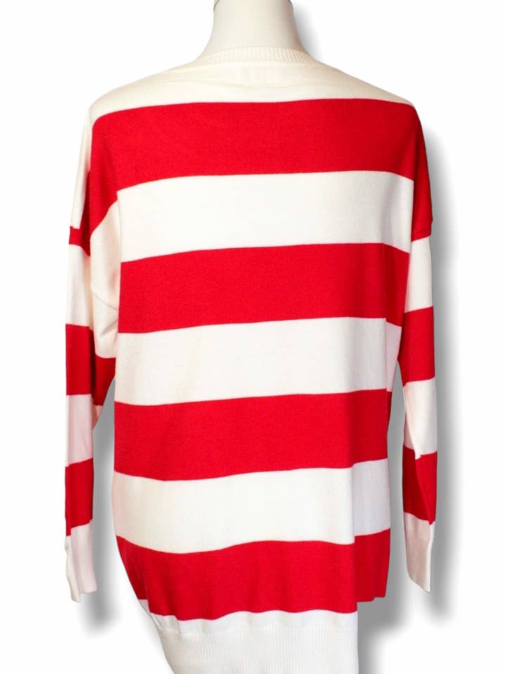 NINEF - Wholesale Tunic Sweater - Women's - Stripe Harmony Sweater - Sophisticated Fit2