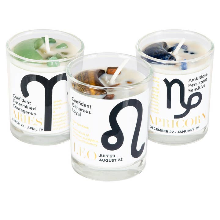 Benjamin International - Wholesale Jar/Filled Candle - SMALL ZODIAC CANDLES