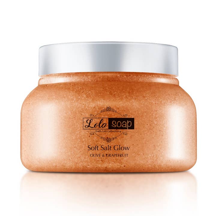 Gommage Doux au Sel Olive & Pamplemousse pour la vente par Lola Soap