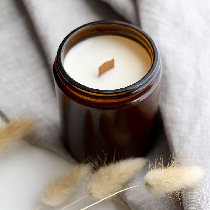 Wholesale Candles - Wholesale Jar/Filled Candle - 8 oz Wholesale Amber Candles | Best Seller Scents