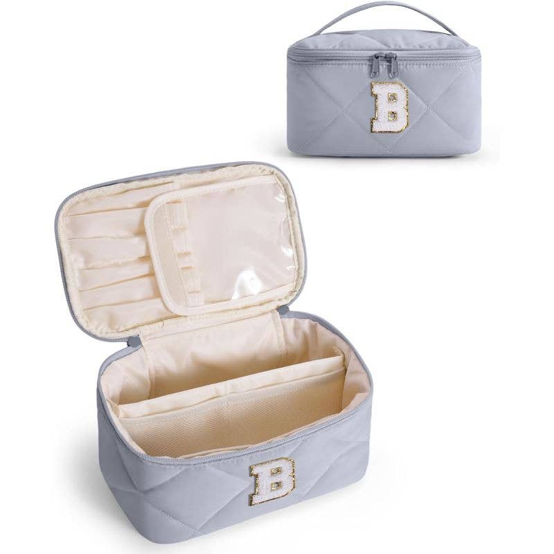 wandf – wholesale Make-up/cosmetic bag – Wandering Nature Puffer Initial Makeup Bag for Moms, Wives34