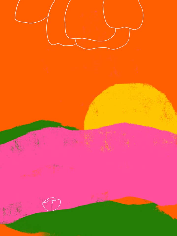 Horizon Poppy II Fine Art Print (Copy) for wholesale by Robin Keys Design