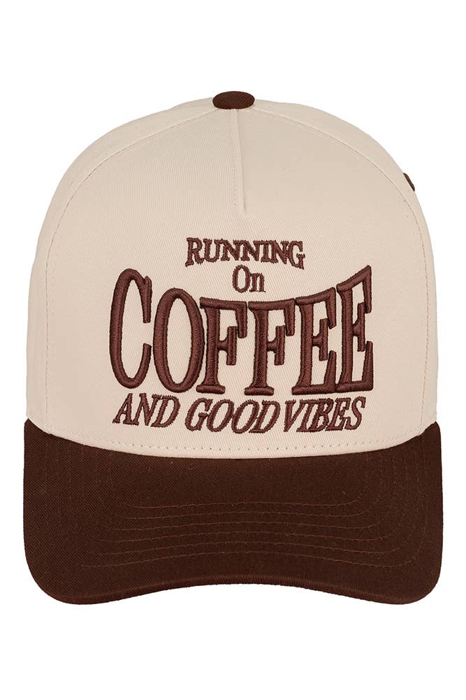 Hana - Wholesale Trucker Hat - Women's - C.C RUNNING ON COFFEE AND GOOD VIBES Trucker Cap1