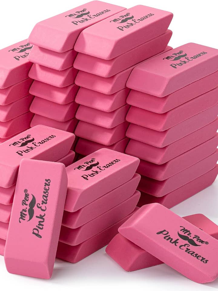 Erasers, 48 Pack, Pastel Colors Pencil Eraser, Erasers for Pencils, Mr Pen Erasers, Erasers for School, Large Eraser, Block Erasers for School, Rubber Eraser, Large Erasers for School for wholesale by Mr. Pen
