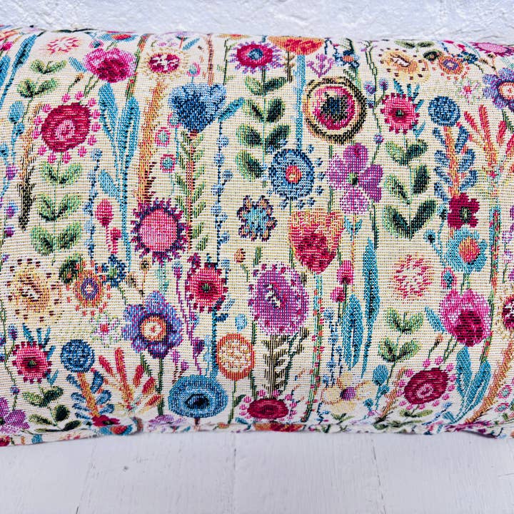 Lizzie Dixon Designs – wholesale Chair cushion – Kew Gardens - Floral Tapestry Cushion2