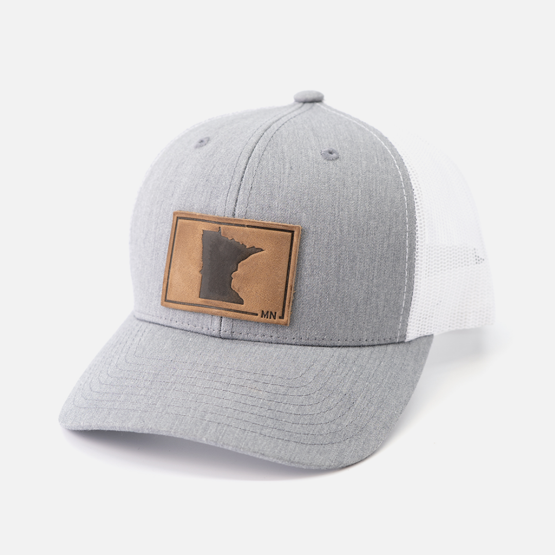 Range Leather Co. - Wholesale Trucker Hat - Unisex - Minnesota Silhouette Hat | Leather Patch Trucker Hat2