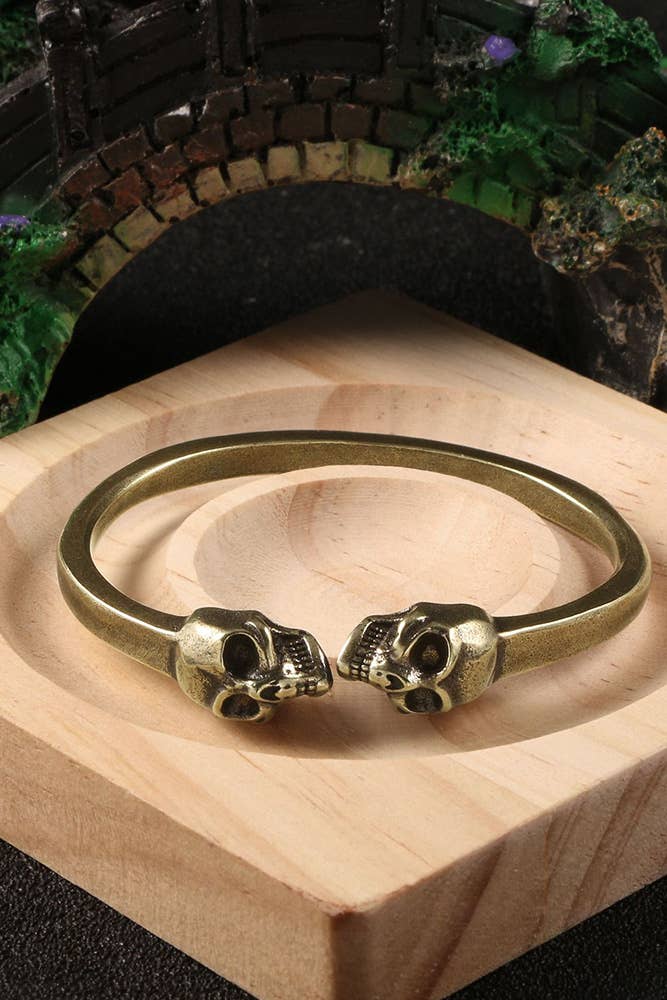 Yellow Skeleton Bronze Metal Bracelet ZK1339 for wholesale on Faire1