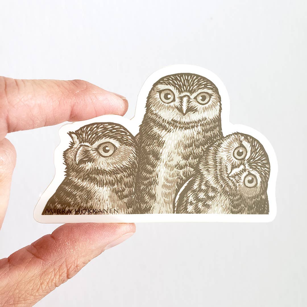 Mirka Hokkanen - Wholesale Sticker - Burrowing Owls Sticker