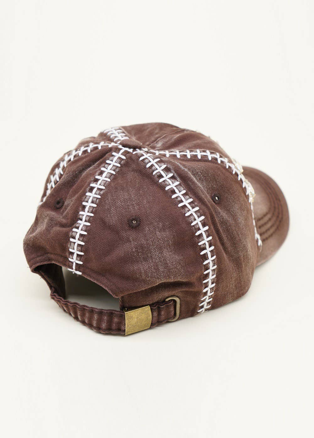 Olive & Pique - Wholesale Baseball Cap - Women's - FOOTBALL themed baseball cap, adjustable - Blank1