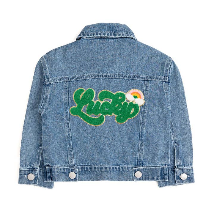 Glücklicher Regenbogen-Patch St. Patrick's Day Jeansjacke - Kinder für den Großhandel von Sweet Wink