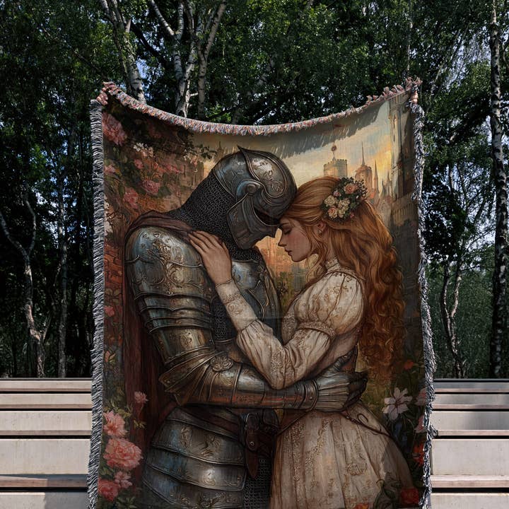 MagicMerchEmporium - Wholesale Throw Blanket - Romantic Medieval Woven Throw Blanket