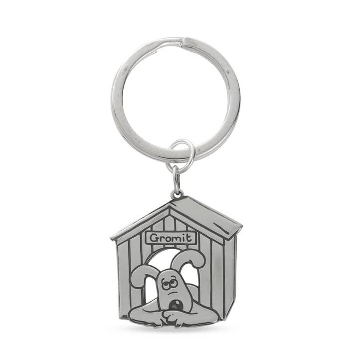 Geëtste Gromit Kennel Sleutelhanger (Sterling Zilver) voor wholesale door LICENSED TO CHARM
