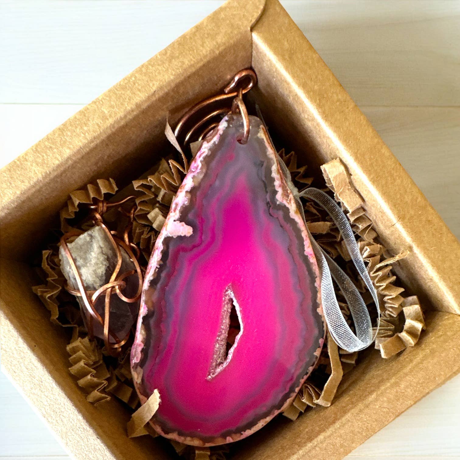 Well Fed Wolf L.L.C. - Wholesale Suncatcher - Handcrafted CopperWire-Wrapped Crystal Stone Window Hangings7