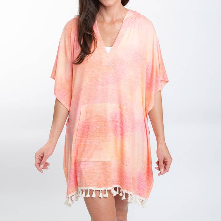 Elsie & Zoey - Wholesale Swim Cover Up - Women's - Naomi One Size Hooded Poncho Swimsuit Cover Up9