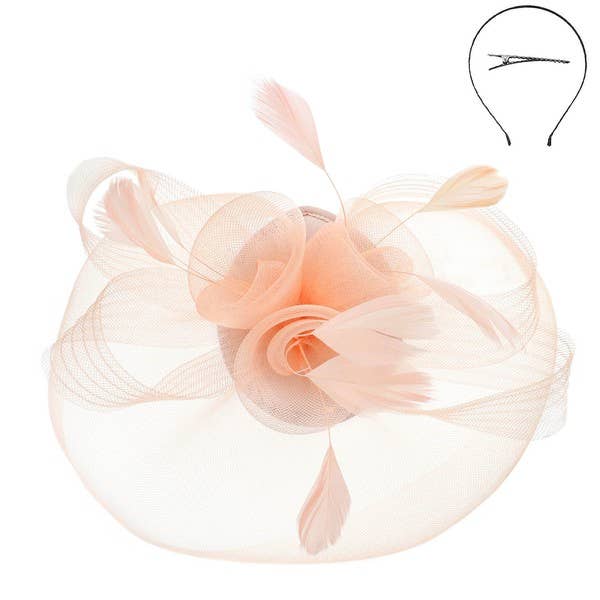 anbfashion - Wholesale Fascinator Hat - Women's - KENTUCKY DERBY FLOWER FEATHERS FASCINATOR HTH25927