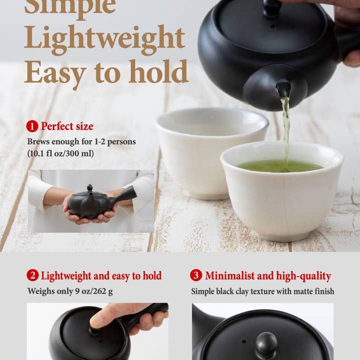 TOKYO MATCHA SELECTION - Wholesale Tea Pot - Kyusu Teapot with Infuser Japanese Handmade Tokoname Ceramic
