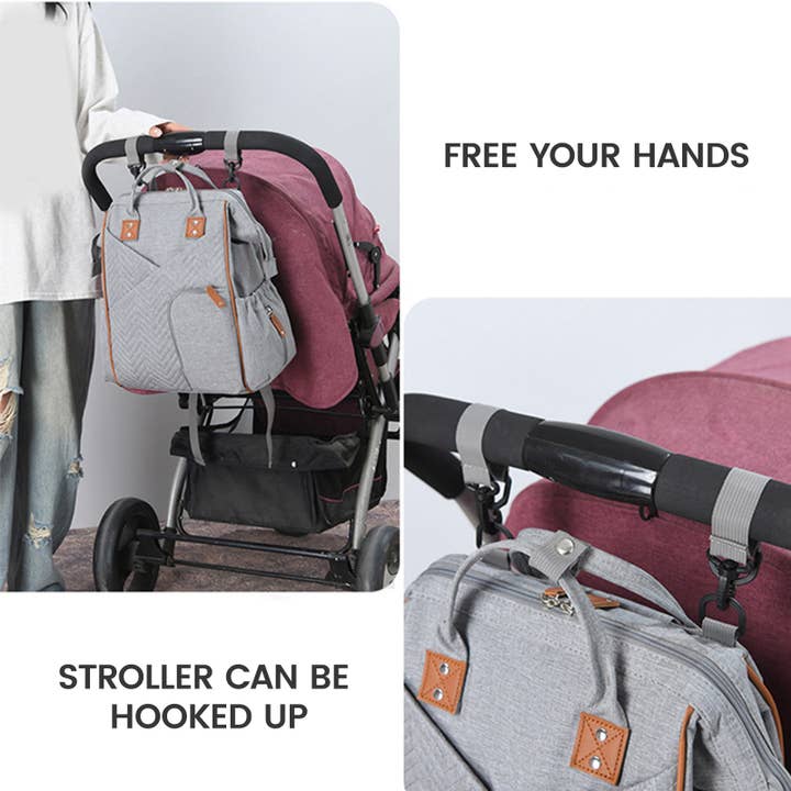 wandf - Wholesale Diaper Bag - Baby - Mommy Diaper Backpack-Large Capacity & Wet-Dry Separation9