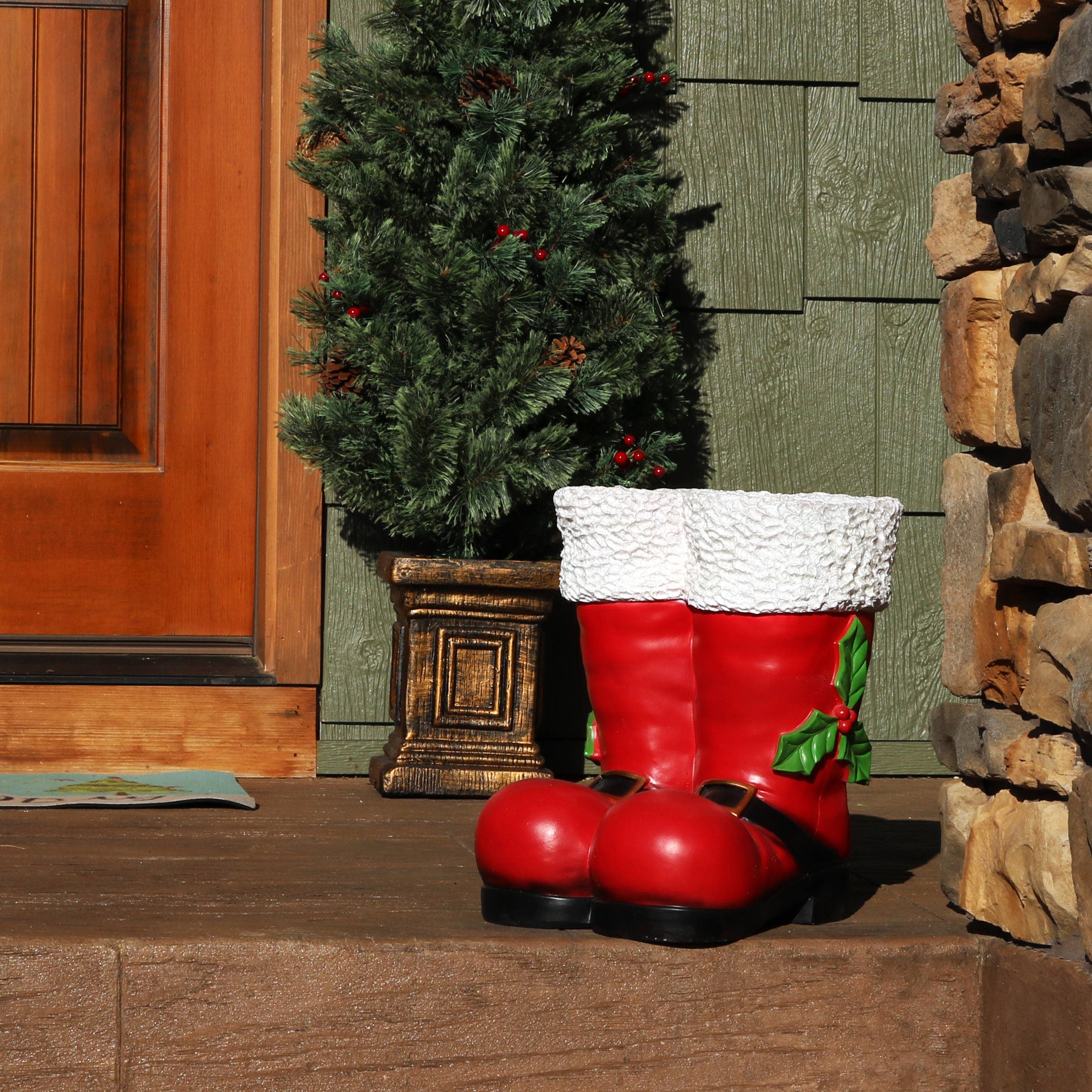 Sunnydaze Decor - Wholesale Christmas Decoration - Santa Boots Indoor Christmas Statue - 13 in10