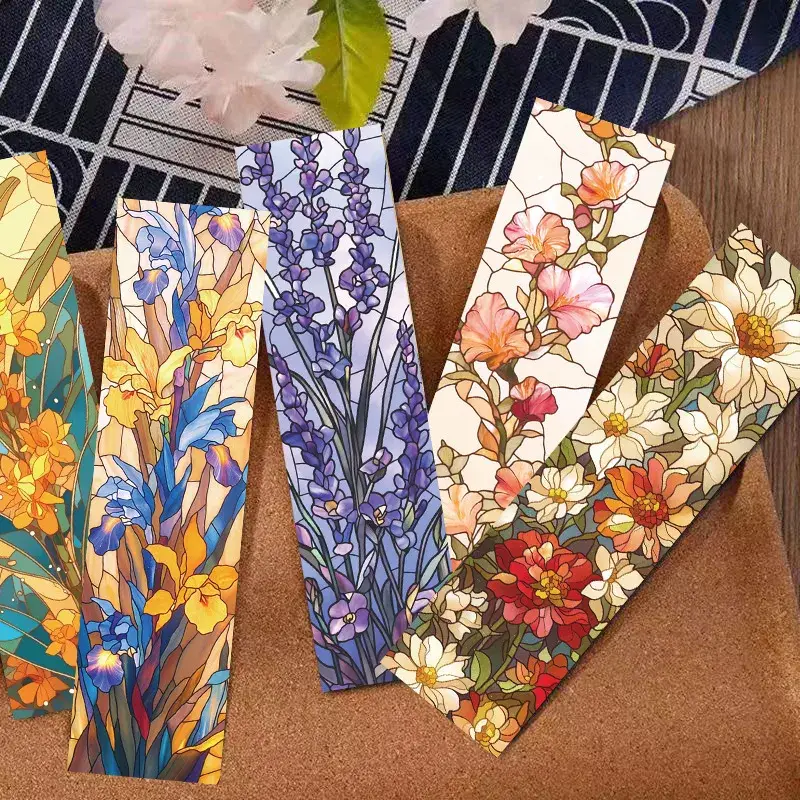 Magnifique Hearts - Wholesale Bookmark - Stained Glass Floral Bookmark – Bright, Bold & Botanical5