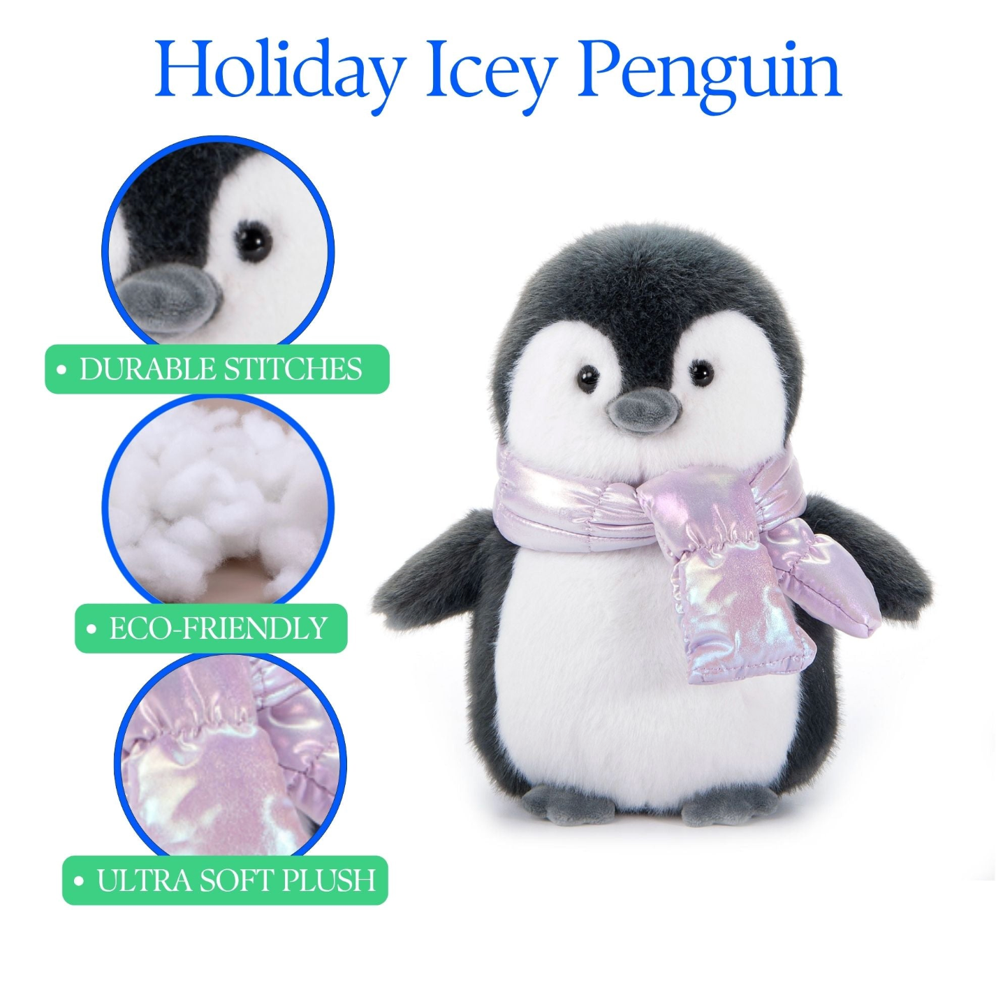 The Petting Zoo - Wholesale Stuffed/Plush Toy - Kids & Baby - Holiday Icey Penguin Small 9" (23cm) Eco-Plush4
