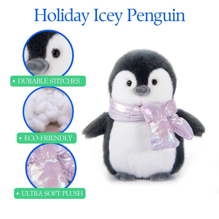 The Petting Zoo - Vente Peluche – enfant et bébé - Pingouin Glacé de Vacances Petit 9" (23cm) Éco-Peluche4
