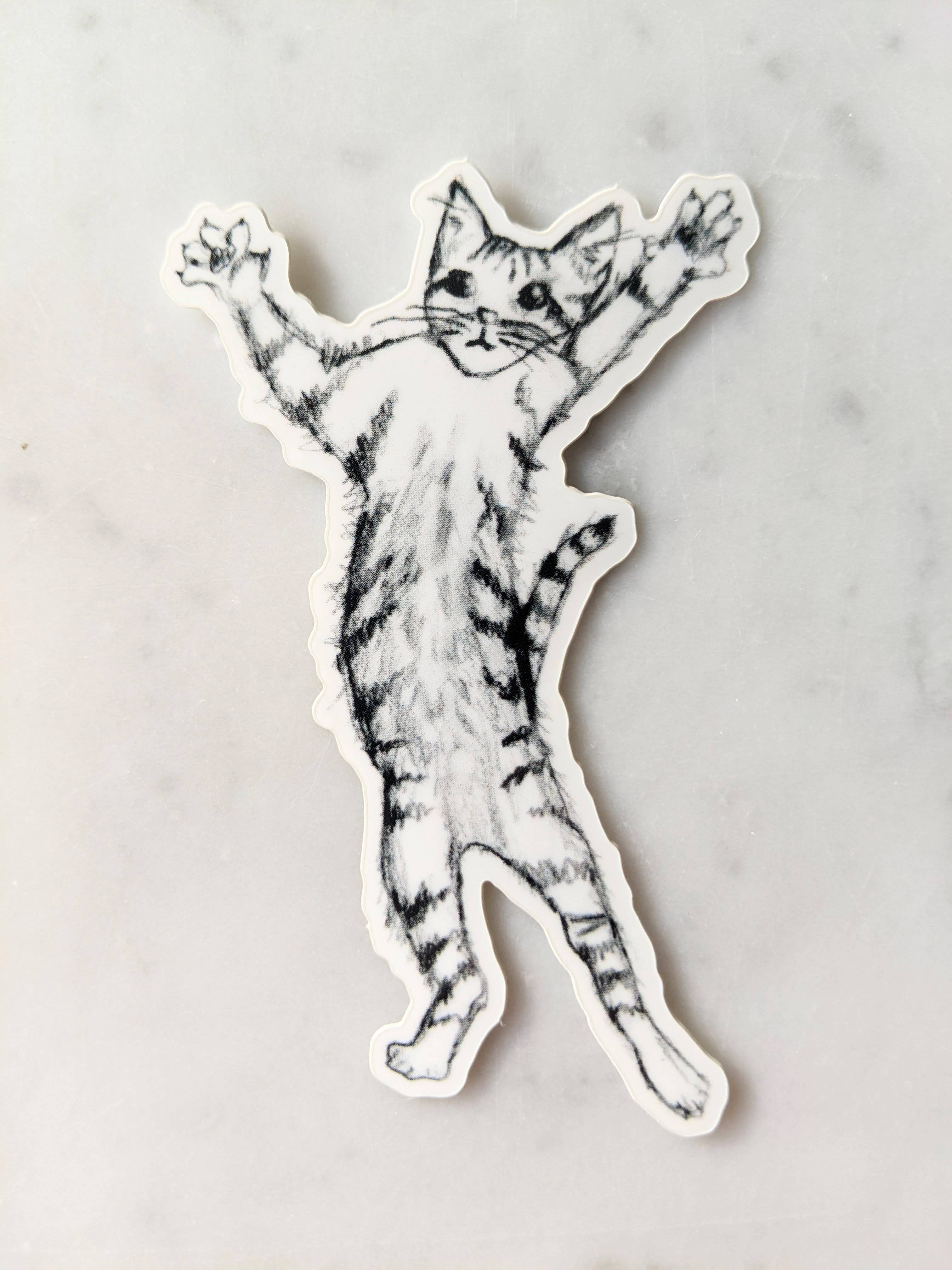 Madeleine Sywulak US - Wholesale Sticker - Jumping Kitten Sticker1