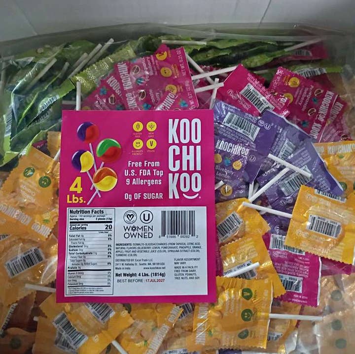 Koochikoo - Wholesale Lollipop - Bulk Lollipops (5x302pc) - Organic, Sugar-Free