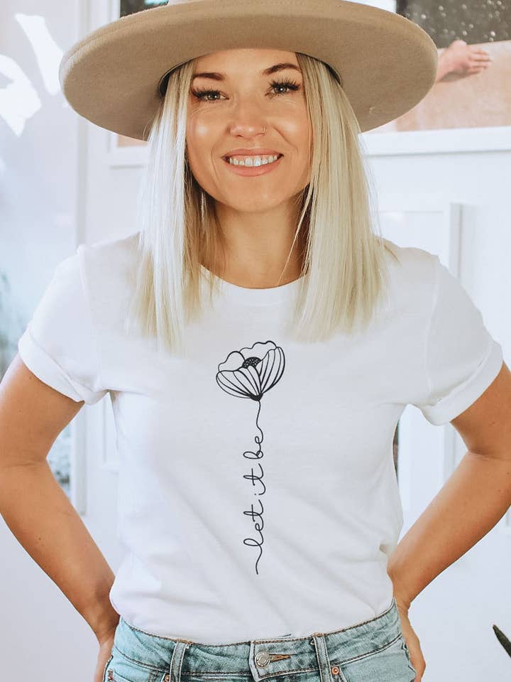 Let It Be Flower Graphic Tee and other Purchase Wholesale let it be. Free Returns & Net 60 Terms on Faire trending on Faire.