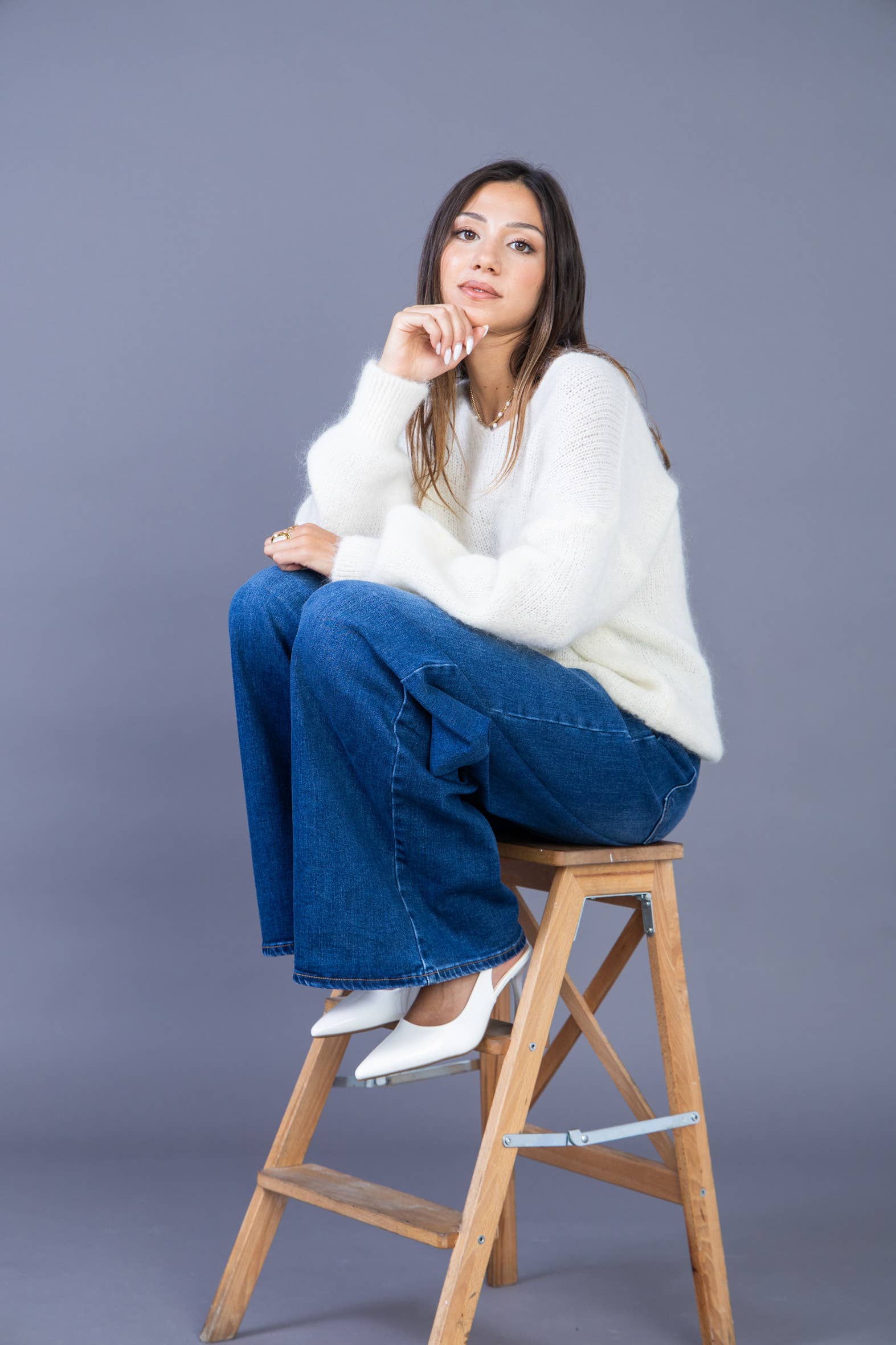 ANA & LUCY - Wholesale Jeans - Women's - Women's ultra wide leg jeans (Palazzo) "Nolwenn" - ANA & LUCY8