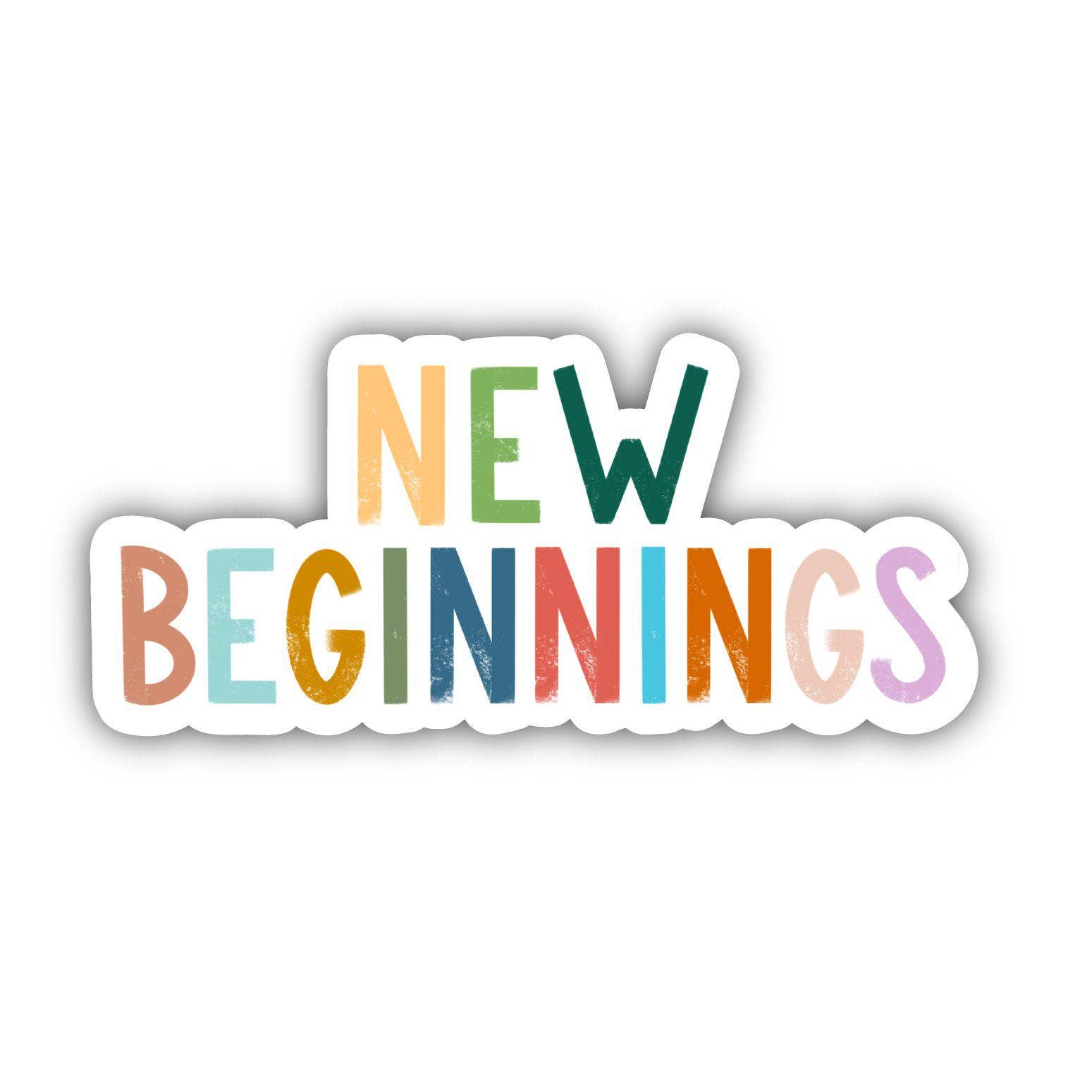 Big Moods - Wholesale Sticker - New Beginnings Positivity Lettering Sticker0