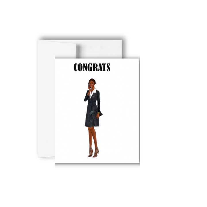 Carte de vœux de félicitations - Illustration pour femme pour la vente par Brandi Creations Design Studio