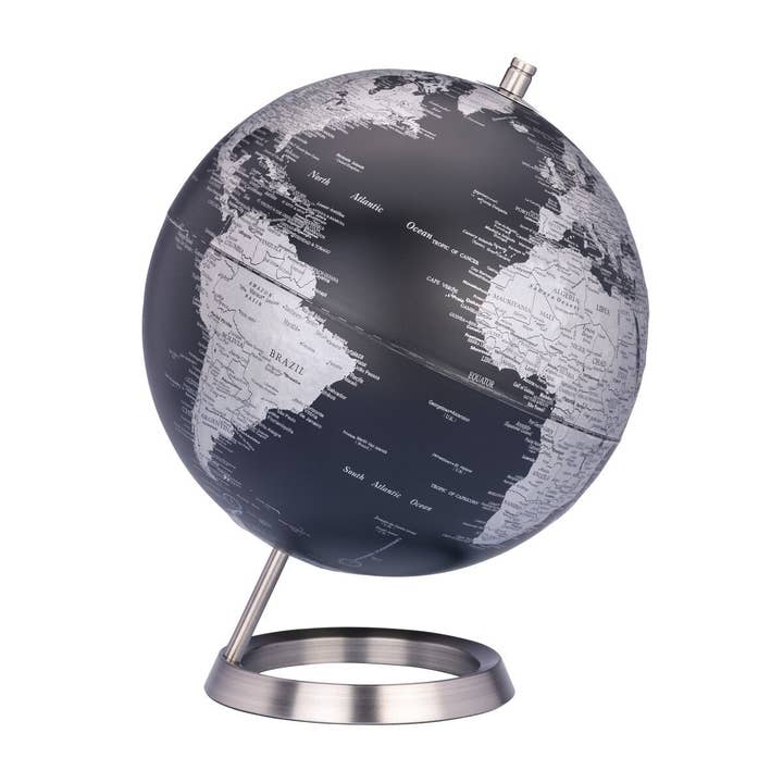 Troika 23.5 Grad 10 Inch Globe on Machined Metal Stand for wholesale by Troika, Duke Baron & Paperthinks by Brand Node, Inc.
