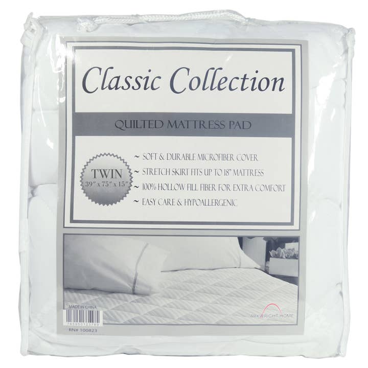Classic Mattress Pad Protector - Bed Size Options for wholesale by Arkwright Home