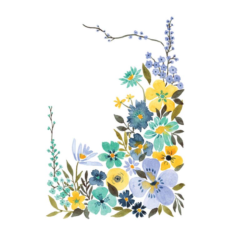 Anna Lau Art - Wholesale Art Print - Forest Flowers: A5 Watercolour Floral Art Print1