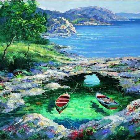 Bernardino Gianola - Landscape from Coast to Sea for wholesale by Migneco & Smith