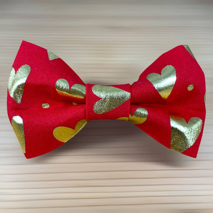 Valentine's Day Red with Gold Hearts for wholesale by Cheeky Chic Bows