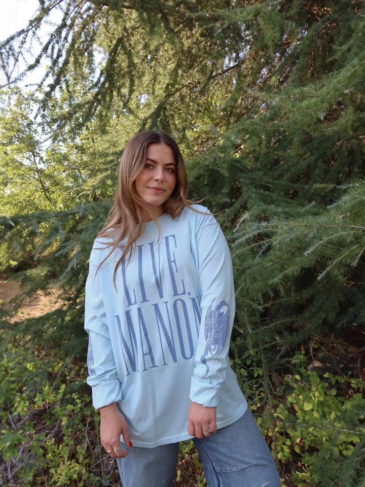 Rebel and Fleur - Wholesale Screen Printed T-Shirt - Women's - Live, Manon Long Sleeve T-shirt1