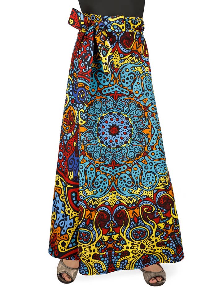 Sunshine Joy - Wholesale Skirt - Women's - Wrap Skirt With Zip Pocket Sunburst