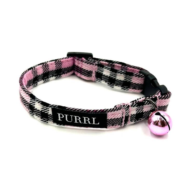 PinkBerry Check Cat Collar and accessories for wholesale by Barkley and Fetch