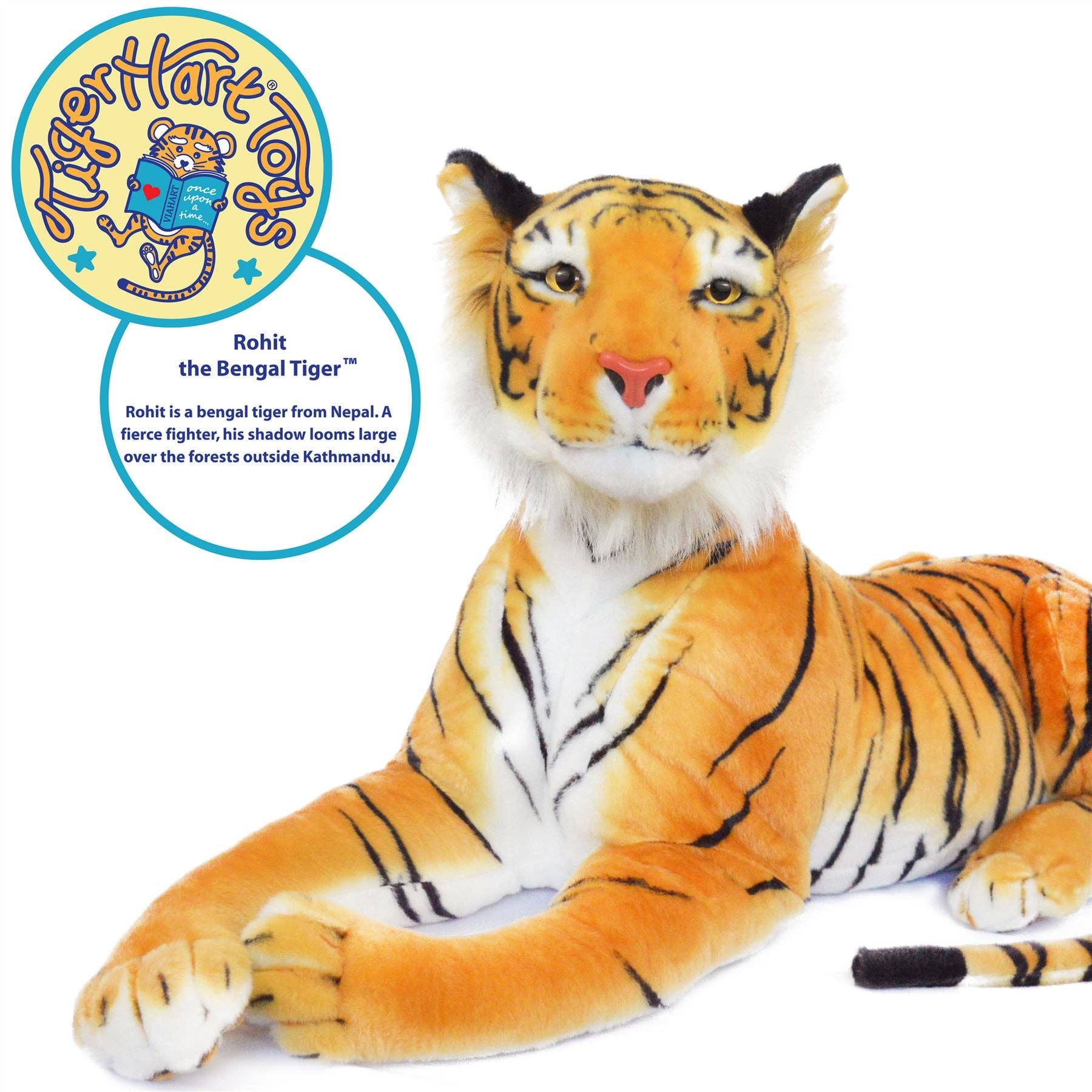 VIAHART Toy Co. - Wholesale Stuffed/Plush Toy - Kids & Baby - Rohit The Orange Bengal Tiger | 46 Inch Stuffed Animal Plush1