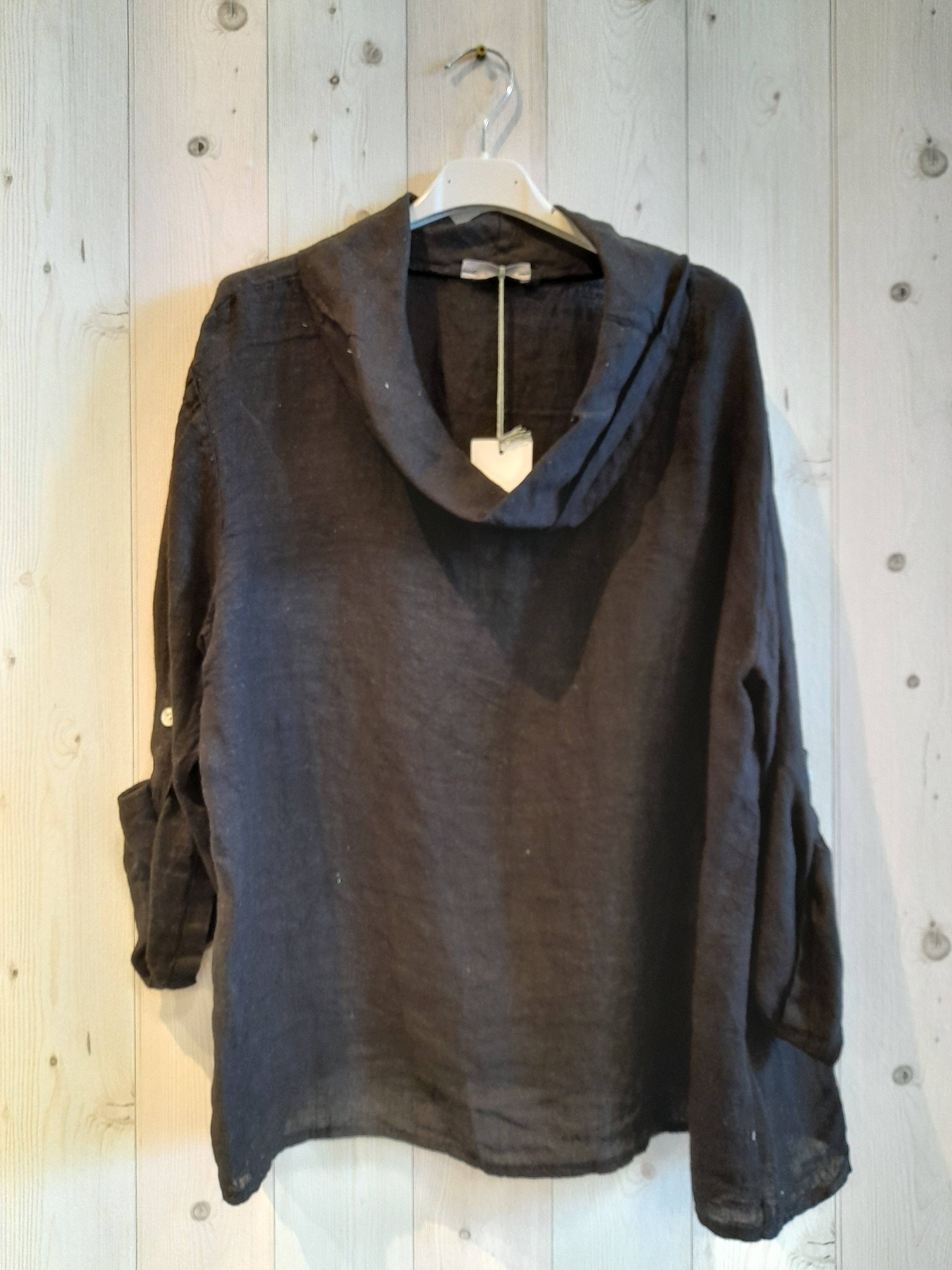 Linen & More - Wholesale Blouse - Women's - REF 10644 100% LINEN BOAT NECK BLOUSE2