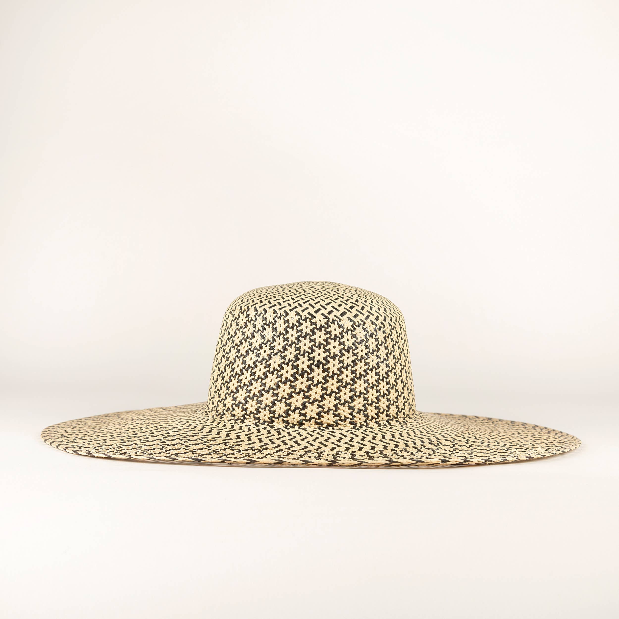 Elegancia Tropical Genuine Panama Hats - Wholesale Straw Hat - Women's - Stella - Handmade, Patterned Beach & Resort Style Straw Hat1