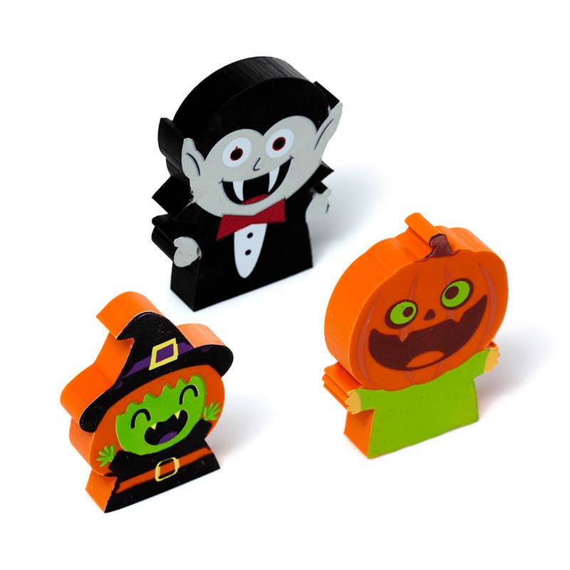 Puckator Ltd – wholesale Eraser – Child – Witch, Vampire & Pumpkin 3 Piece Eraser Set1
