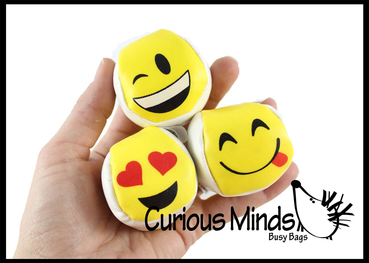 Curious Minds Toys - Wholesale Classic Toy - Kids - 1 Emoticon Hacky Sack Kick Ball Smile